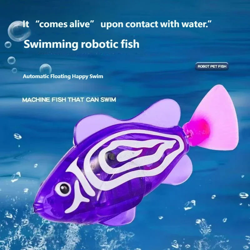Baby Bath Light-Up Sensor Electric Small Fish Playing in Water Pet Fish Swimming Fish Can Swim Realistic Clownfish Toy