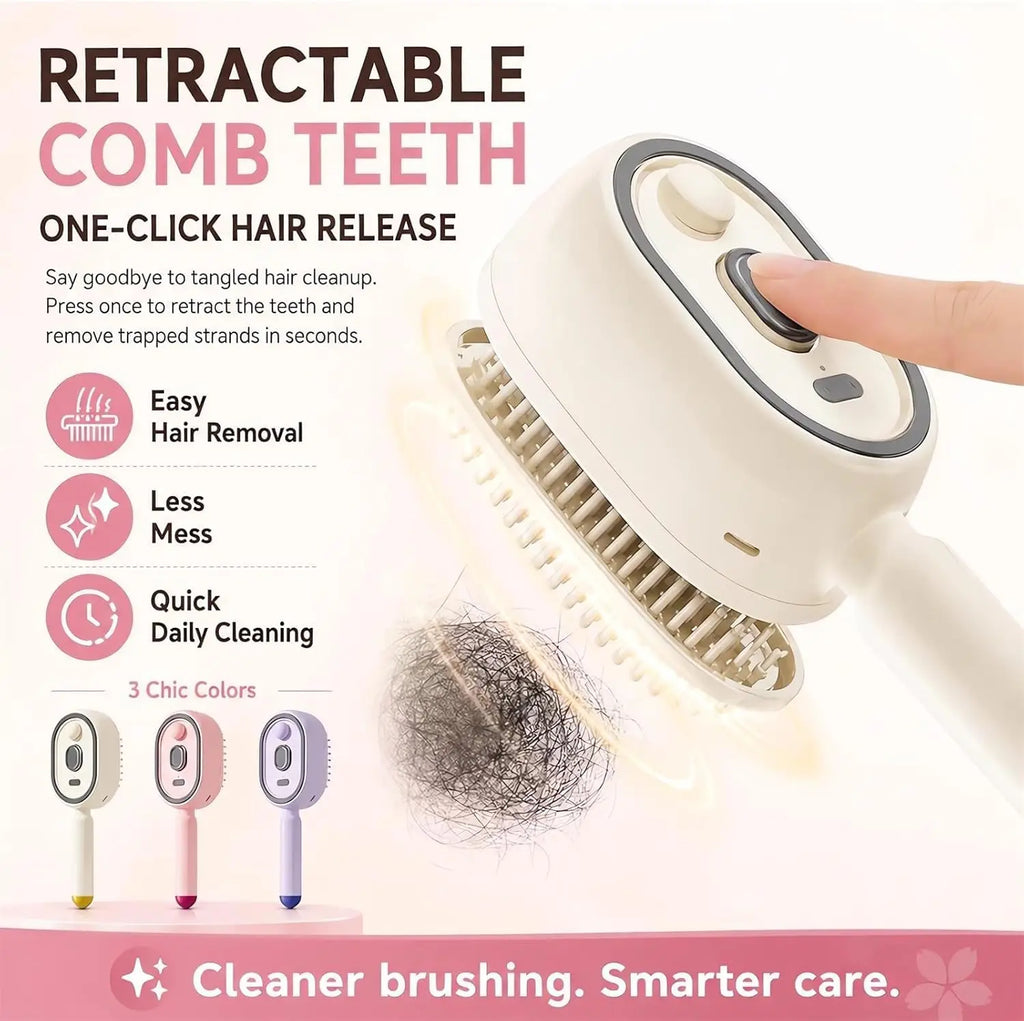 Wet Electrics Hairbrush with Water Spray Rechargeable Steams Hair Straightener USB-C Charging for Both Long & Short Hairs